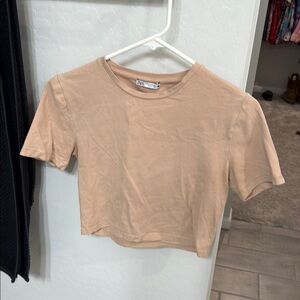 Zara Beige Crop Top size medium